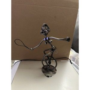 Hinz & Kunst Original Tennis Sports Art Metal Nuts & Bolts Sculpture Vintage